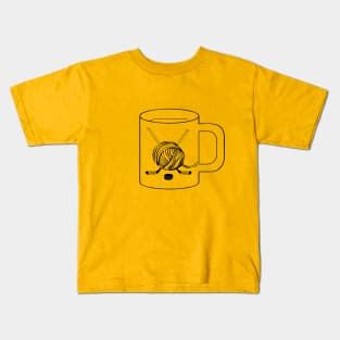 Hockey-coffee-crochet OH MY Kids T-Shirt